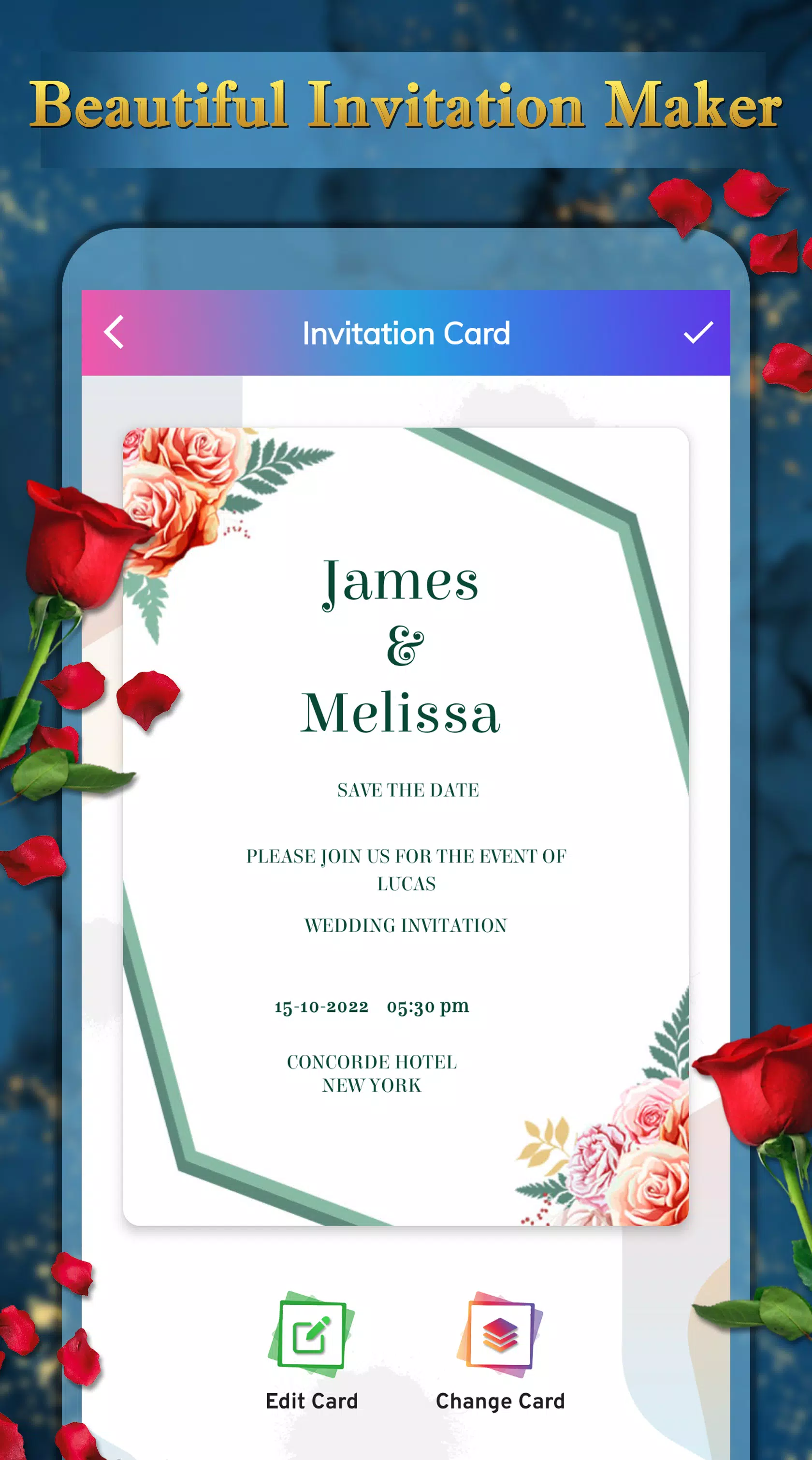 Invitation Card Maker स्क्रीनशॉट 4