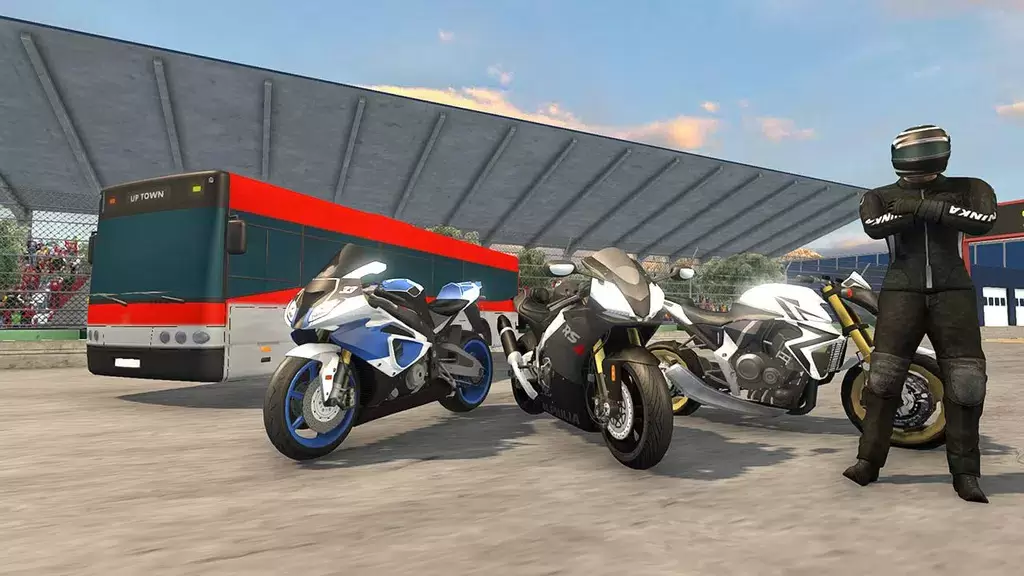 Bike VS Bus Racing Games スクリーンショット 2