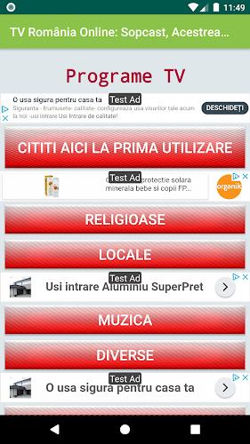TV Romania Online: Programe TV ekran görüntüsü 1