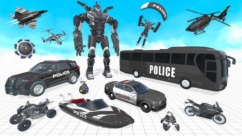 Police Bus Robot Bike Games screenshot 3