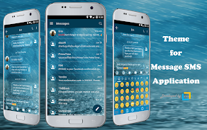 SMS Messages Bubble Rain Theme屏幕截圖1