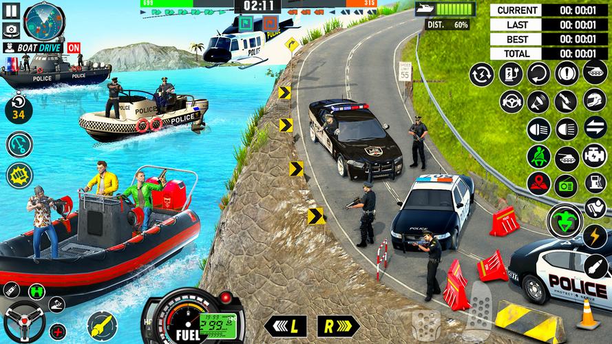 Police Boat Chase Crime Games屏幕截圖3