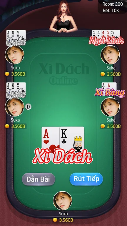 Blackjack - Xì dách Online屏幕截圖2