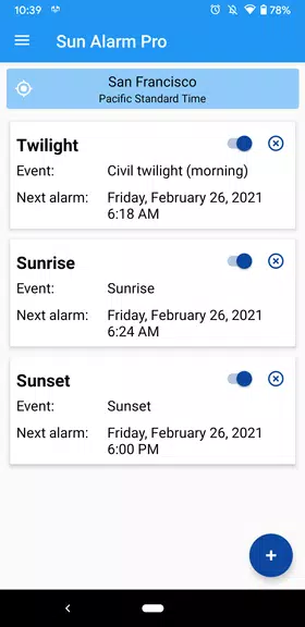 Screenshot Sun Alarm 1