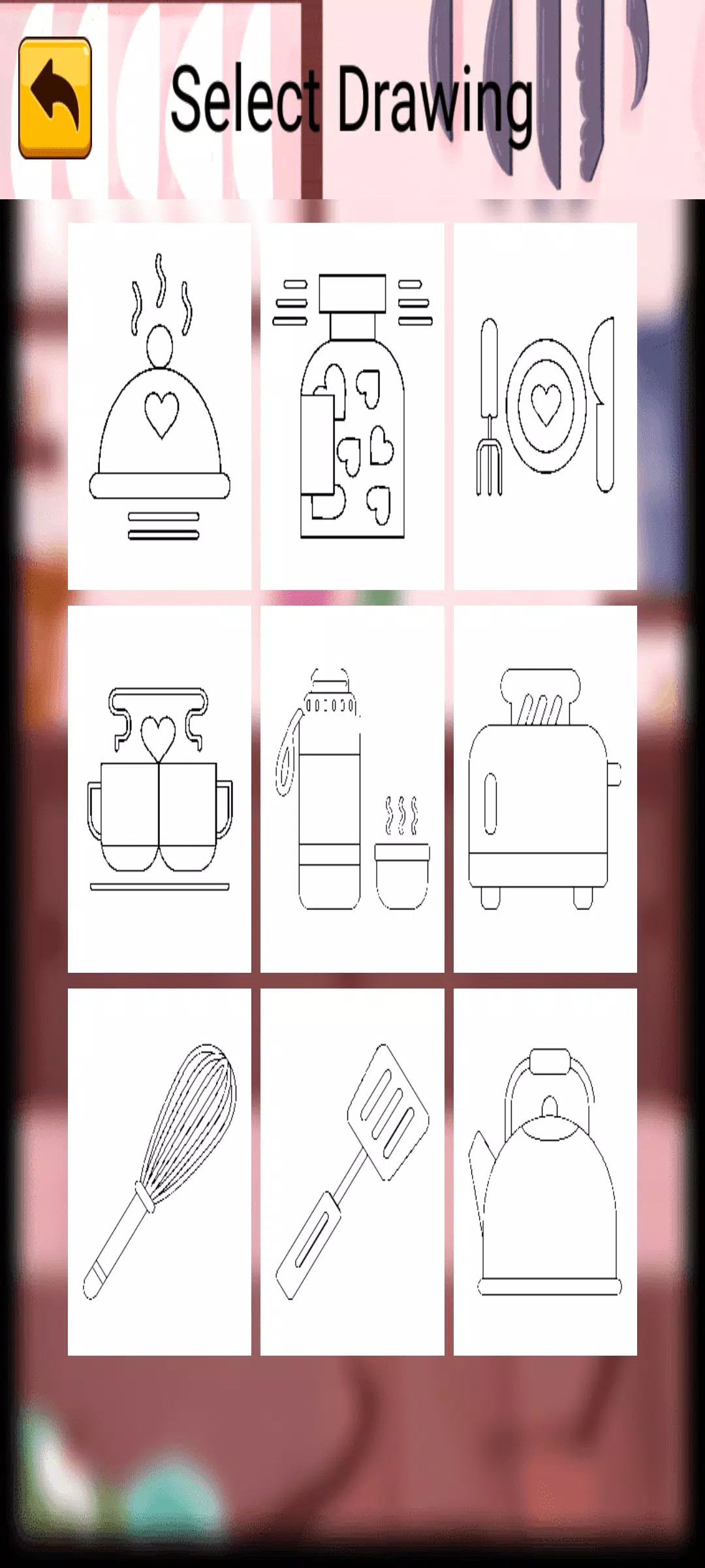 Coloring Kitchen Tools Screenshot 3