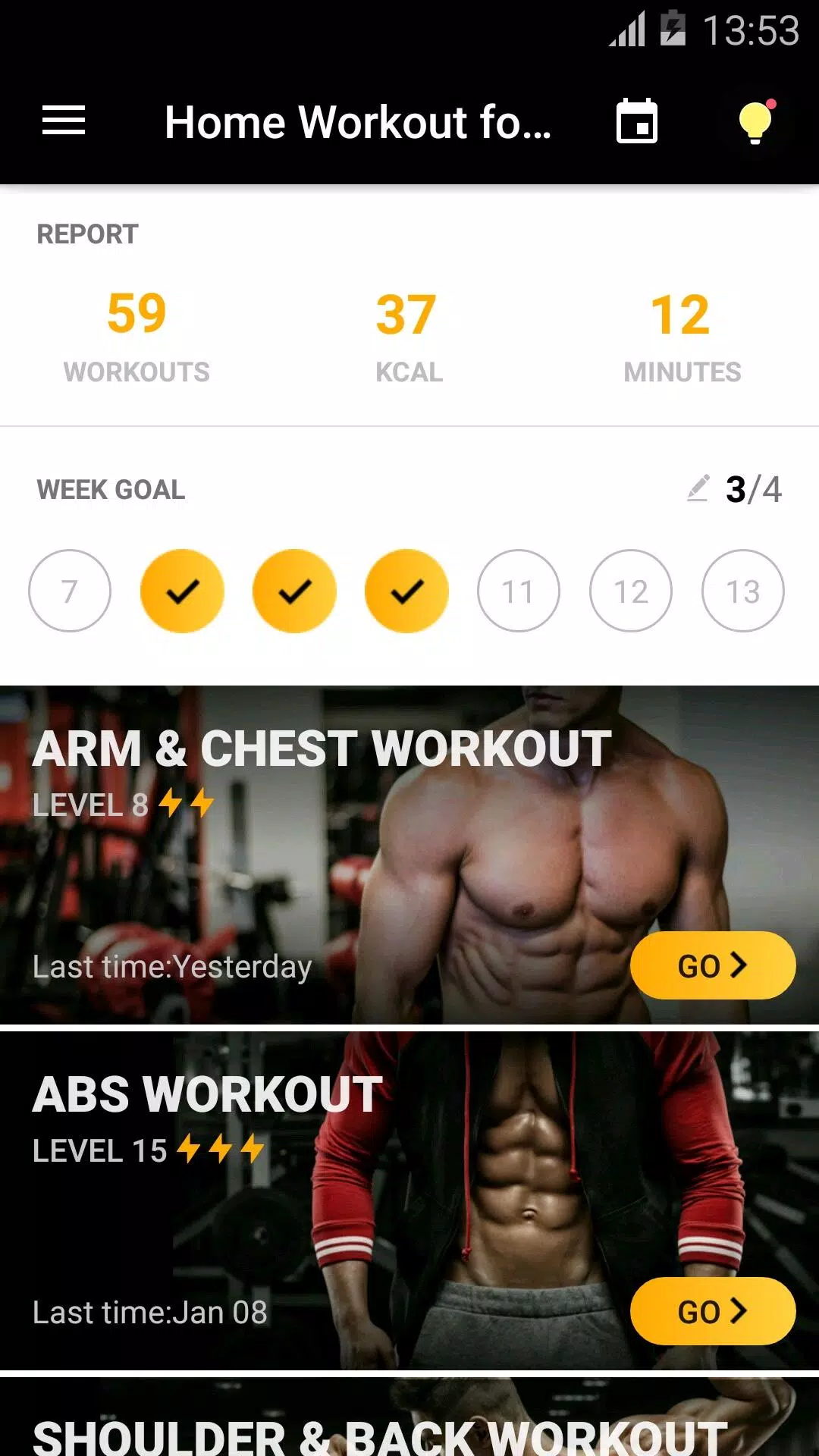 Home Workout for Men Screenshot 1