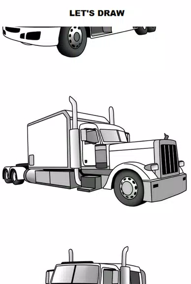 Draw Semi Trucks captura de pantalla 1