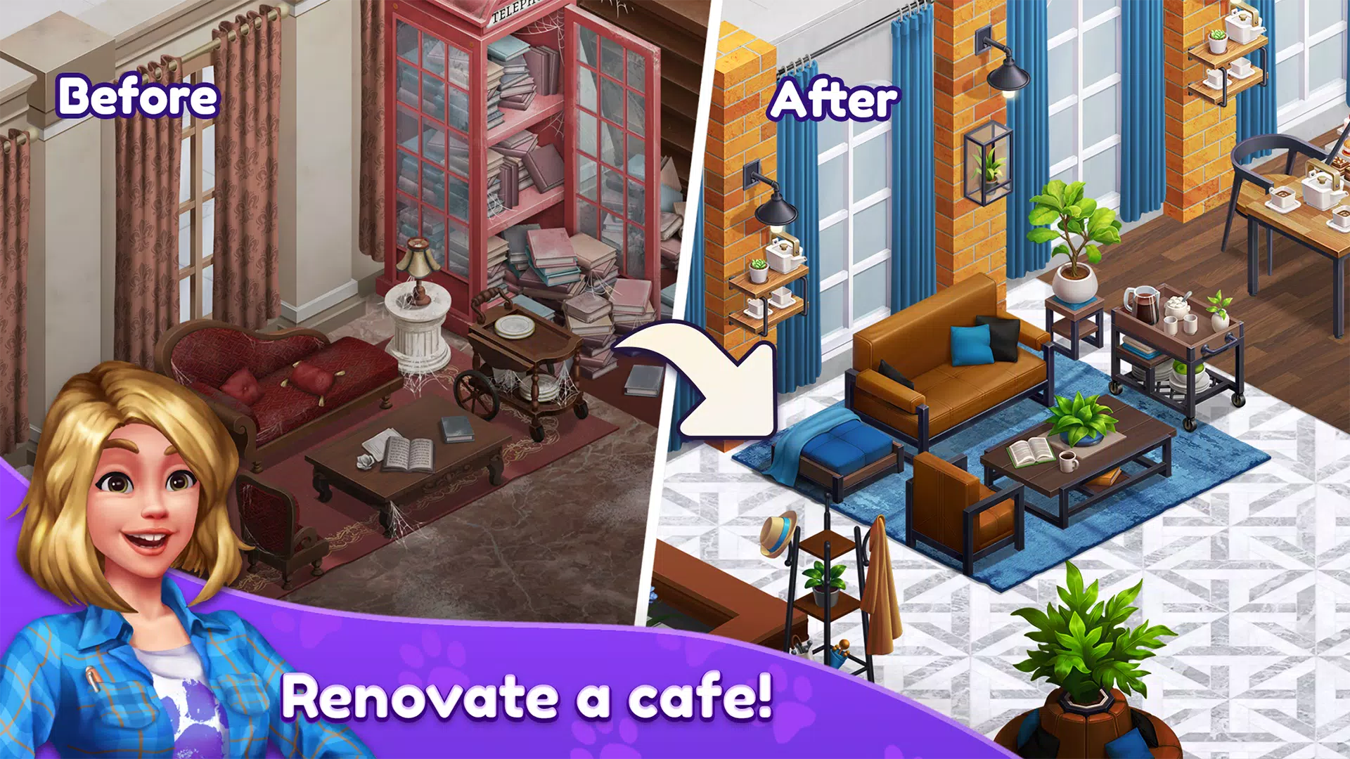 Piper’s Pet Cafe - Solitaire screenshot 1