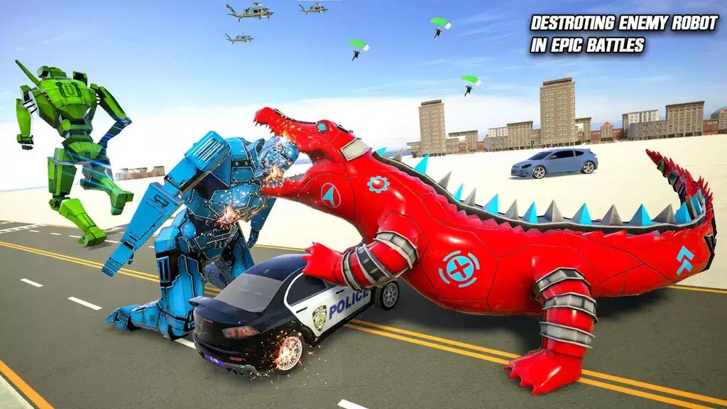 Crocodile Robot Car Transform屏幕截圖3