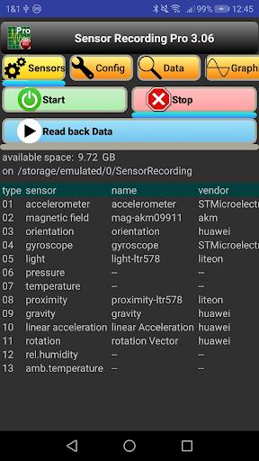 Sensor Recording Lite screenshot 2