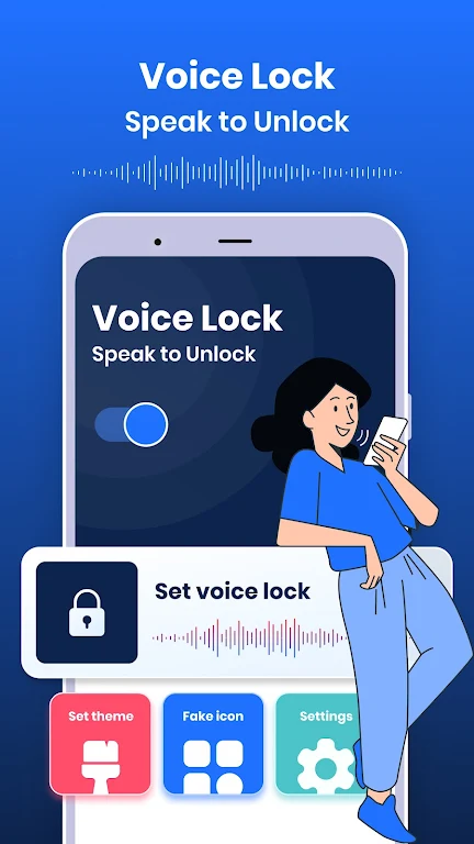 Voice Lock : Speak to Unlock ảnh chụp màn hình 1