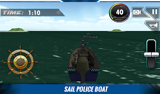 Police Boat Shooting Games 3D Capture d’écran4