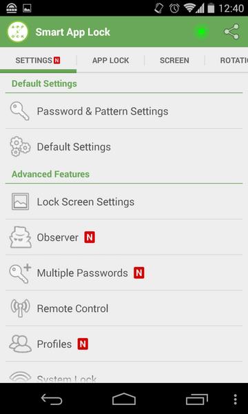 ภาพหน้าจอ Smart App Lock 1