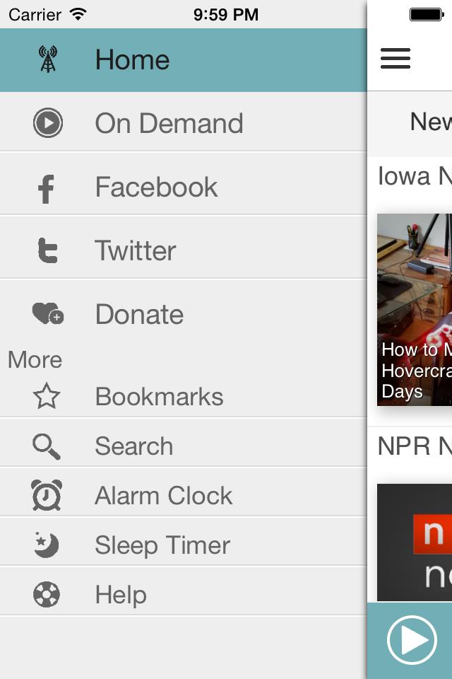 Screenshot Iowa Public Radio App 3