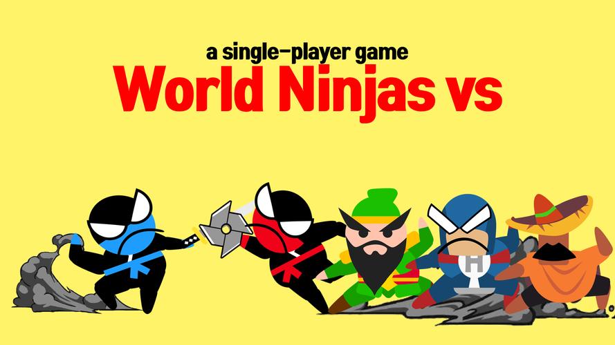 Jumping Ninja Battle 2 Player Screenshot 2