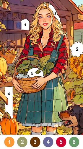 Farm Country Color By Number captura de pantalla 1