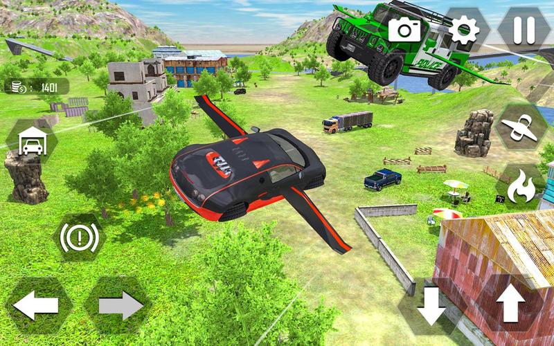 Flying Car Extreme Simulator экрана 4