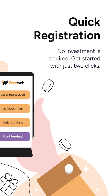 Earnweb: Earning app & website ảnh chụp màn hình 2