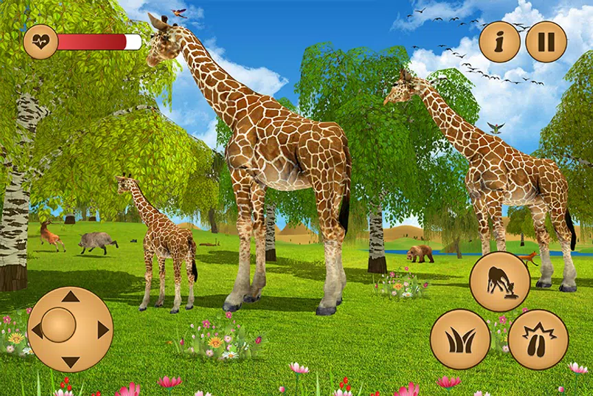 Giraffe Family Life Jungle Sim屏幕截圖4