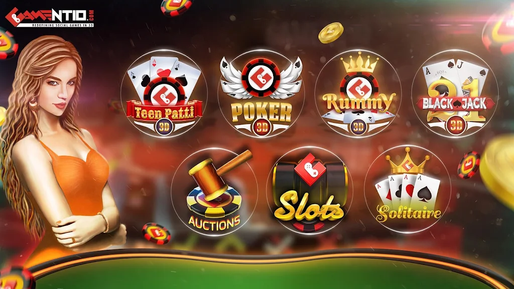 Gamentio 3D: Poker Teenpatti R Screenshot 1