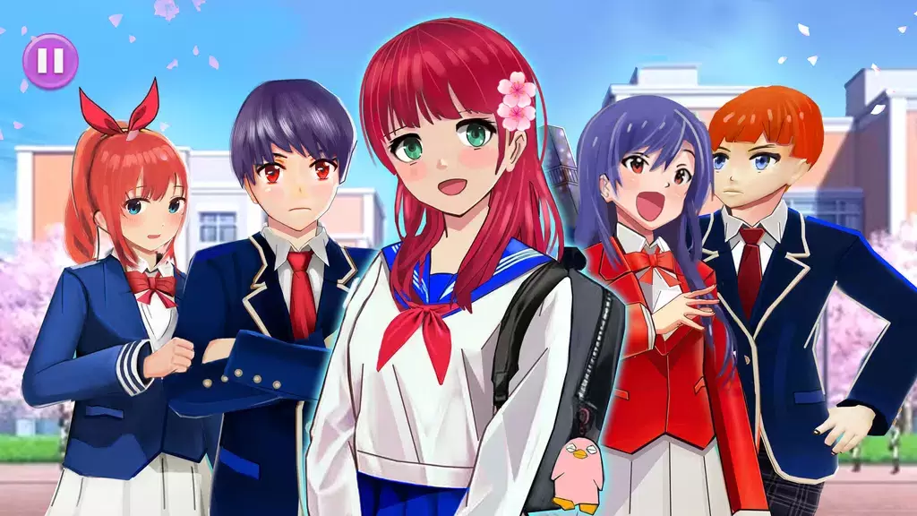 Anime High School Life Tangkapan skrin 4