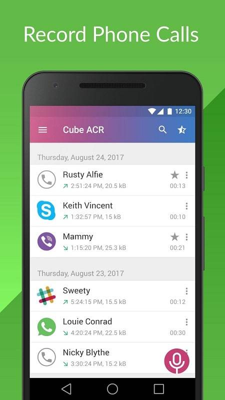 ภาพหน้าจอ Call Recorder – Cube ACR 3