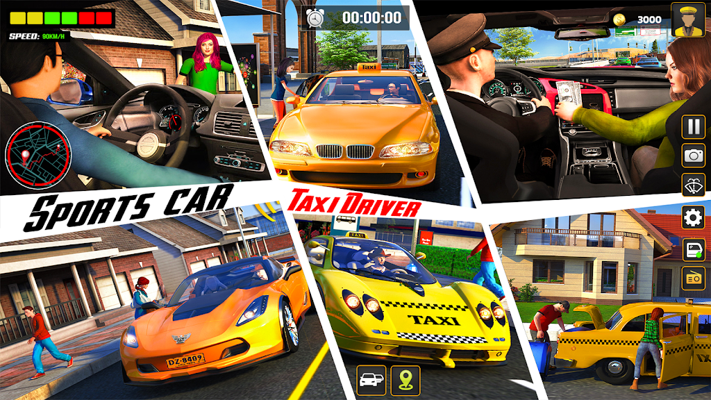 City Cab Driver Car Taxi Games ekran görüntüsü 3