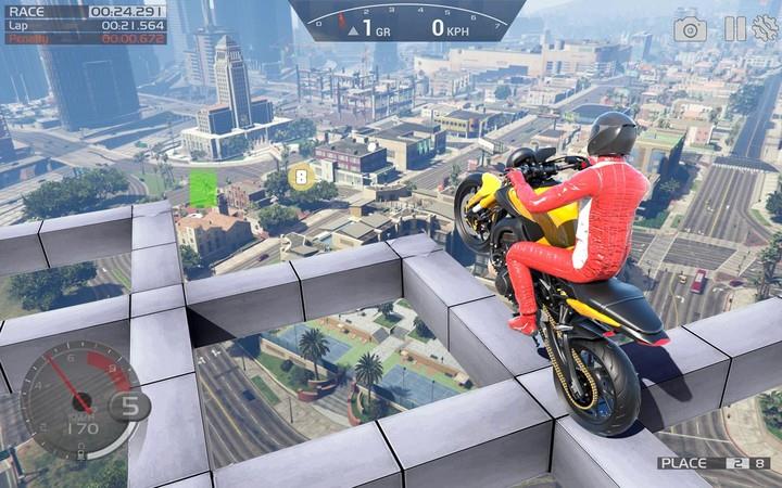 Crazy Stunt Rider GT Bike Game স্ক্রিনশট 3