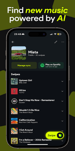 Swipefy for Spotify Capture d’écran1