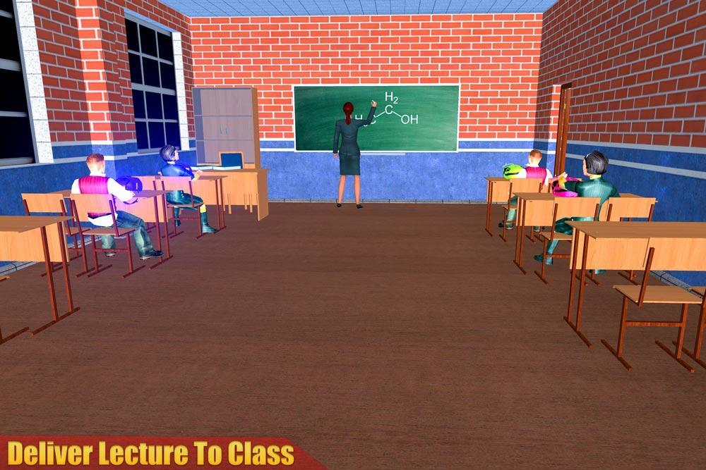 Virtual High School Teacher 3D Capture d’écran3