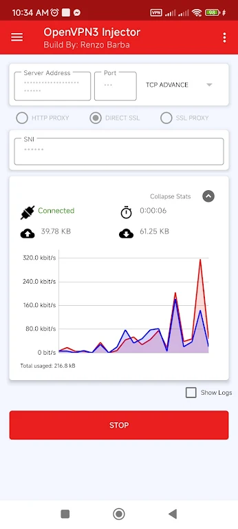 OpenVPN3 Injector zrzut ekranu 2