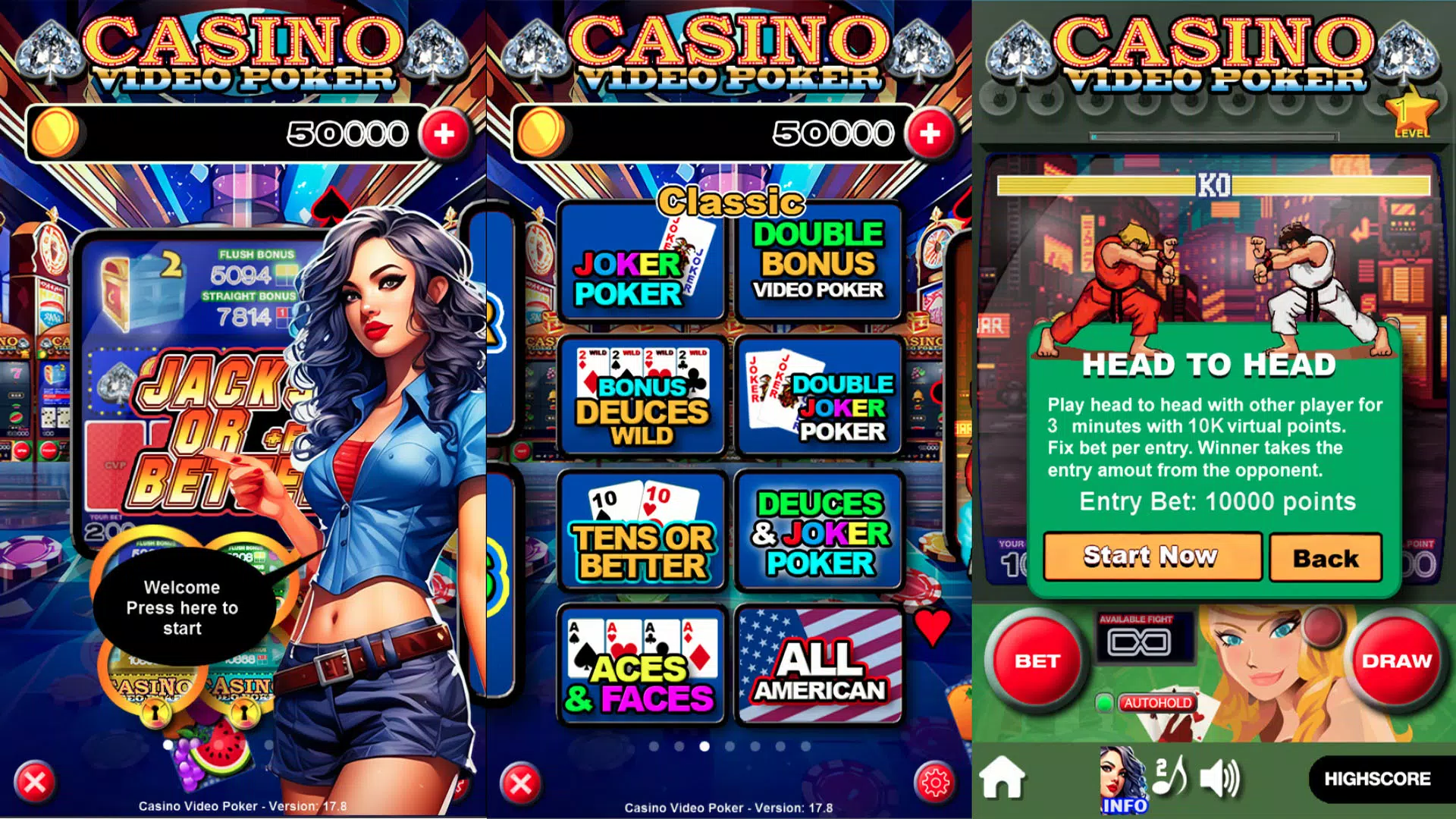 Casino Video Poker स्क्रीनशॉट 1