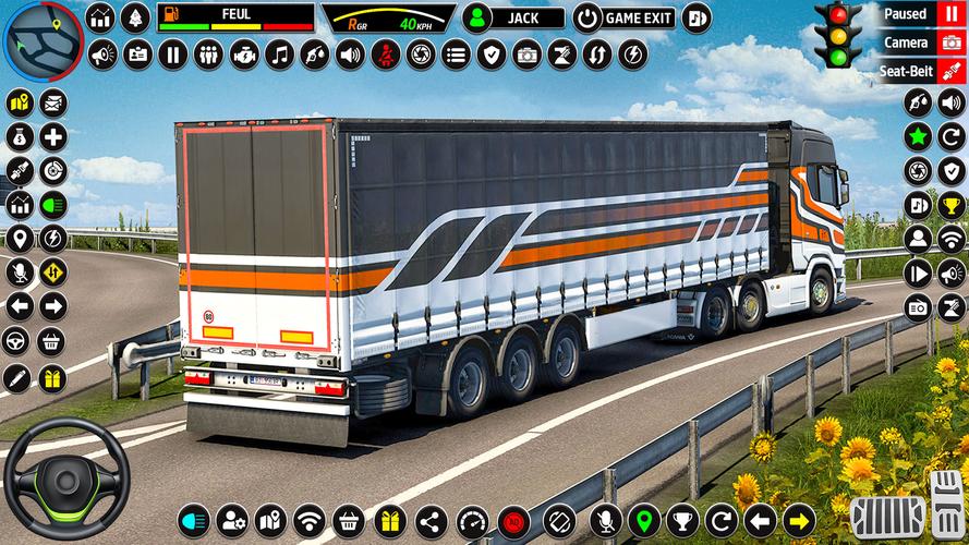 US Truck Driving 3D Truck Game 스크린 샷 3