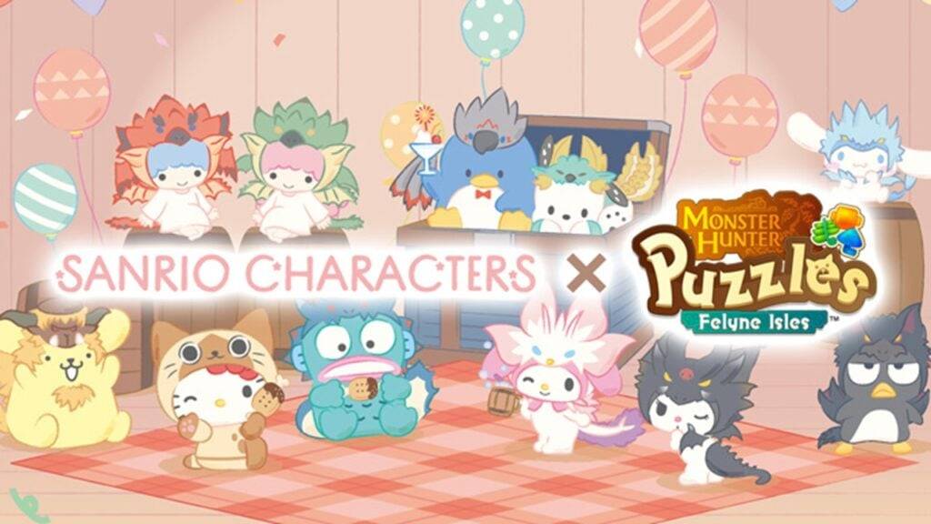 Felyne Isles x Sanrio: Cinnamoroll Avatars in Monster Hunter Puzzles