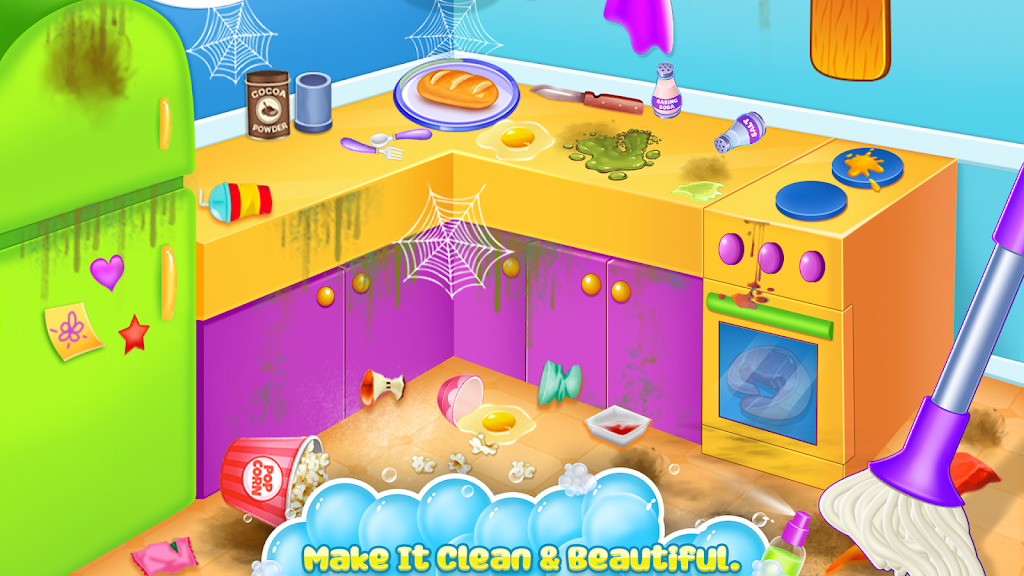 Home cleaning game for girls captura de pantalla 1