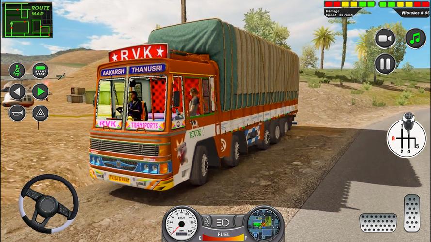 Indian Heavy Truck Delivery 3D Captura de pantalla 1