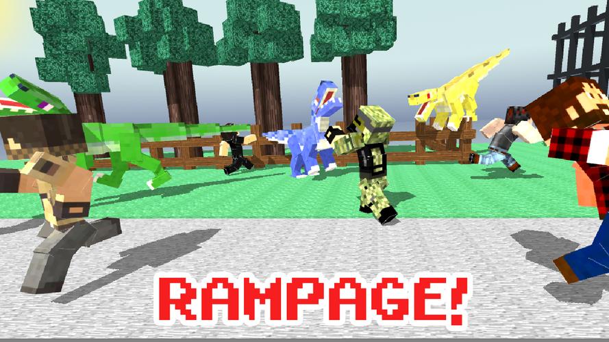 ภาพหน้าจอ Blocky Dino Park Raptor Attack 3