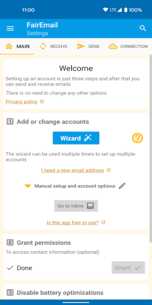 FairEmail, privacy aware emailスクリーンショット1