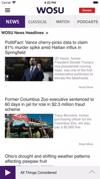 WOSU Public Media App captura de pantalla 1