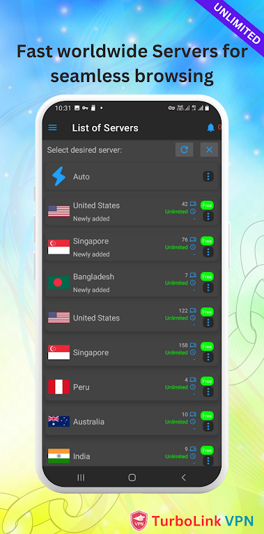 TurboLink VPN - Fast VPN Proxy captura de pantalla 2