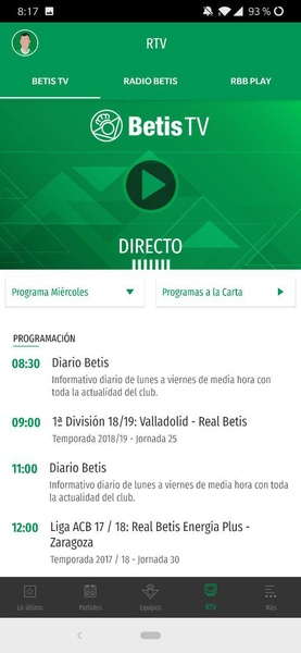 Real Betis Balompié Screenshot 1