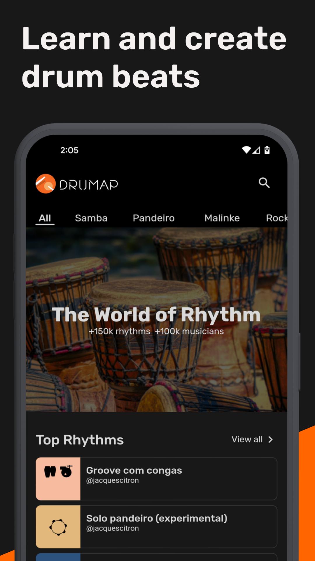 Drumap. The World of Rhythm ကိုဖန်သားပြင်1