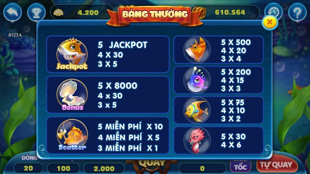 Thánh bắn cá ăn xu slots - bắn cá siêu thị экрана 1