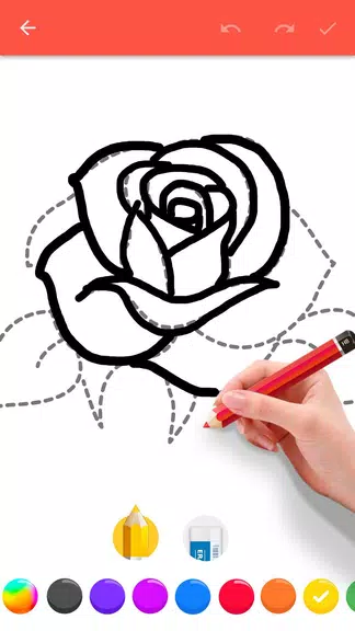 How To Draw Flowers Captura de pantalla 2