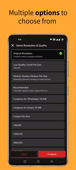 Reduce & compress video size zrzut ekranu 4