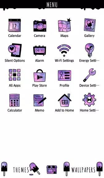 Popsicle Galaxy Theme captura de pantalla 2