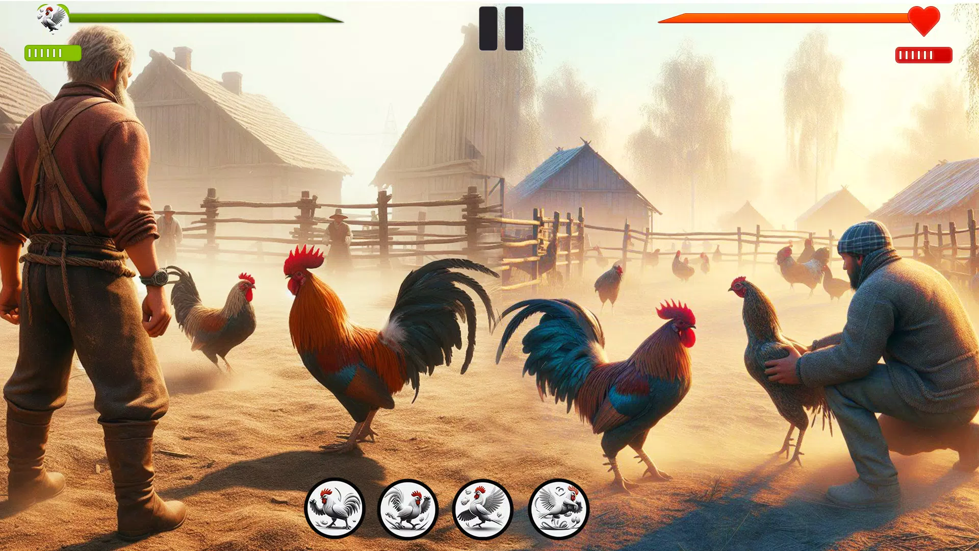 Farm Rooster Fighting Chicks 1 스크린 샷 2