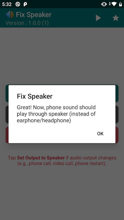 Fix Speaker - Disable Earphone Capture d’écran2