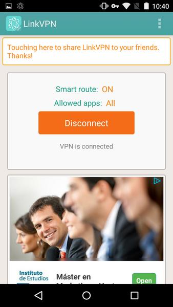 LinkVPN экрана 3