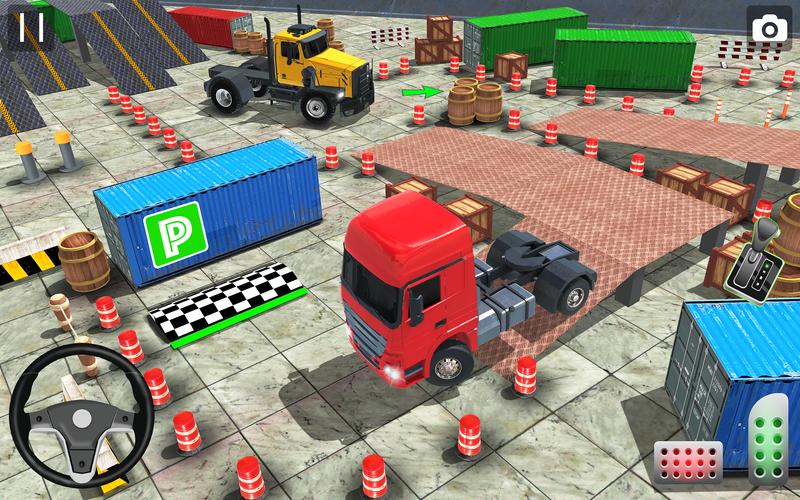 Real Euro Truck Parking Games captura de pantalla 1